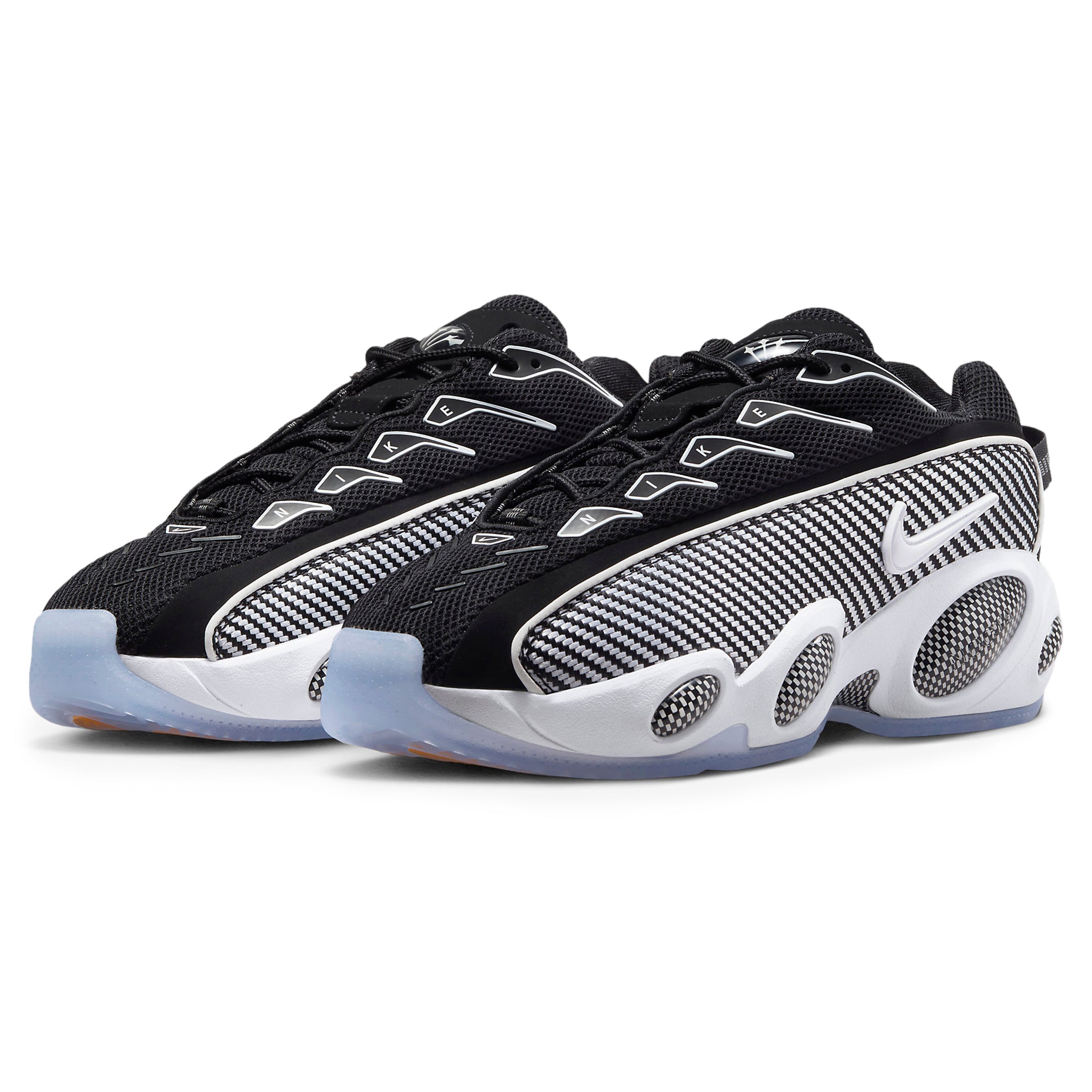 Front Side View of nike x nocta glide drake black white dm0879-001